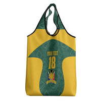 Custom South Africa Soccer Grocery Bag Bafana Bafana Spirit African Pattern - Wonder Print Shop