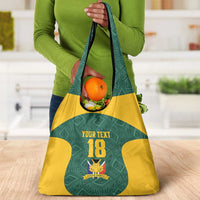 Custom South Africa Soccer Grocery Bag Bafana Bafana Spirit African Pattern - Wonder Print Shop