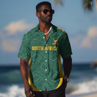 Custom South Africa Soccer Hawaiian Shirt Bafana Bafana Spirit African Pattern - Wonder Print Shop