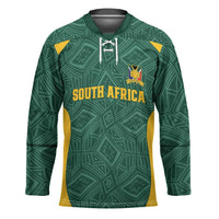 Custom South Africa Soccer Hockey Jersey Bafana Bafana Spirit African Pattern - Wonder Print Shop