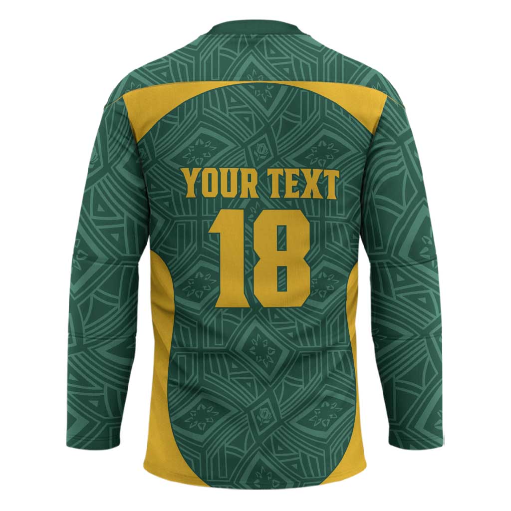 Custom South Africa Soccer Hockey Jersey Bafana Bafana Spirit African Pattern - Wonder Print Shop