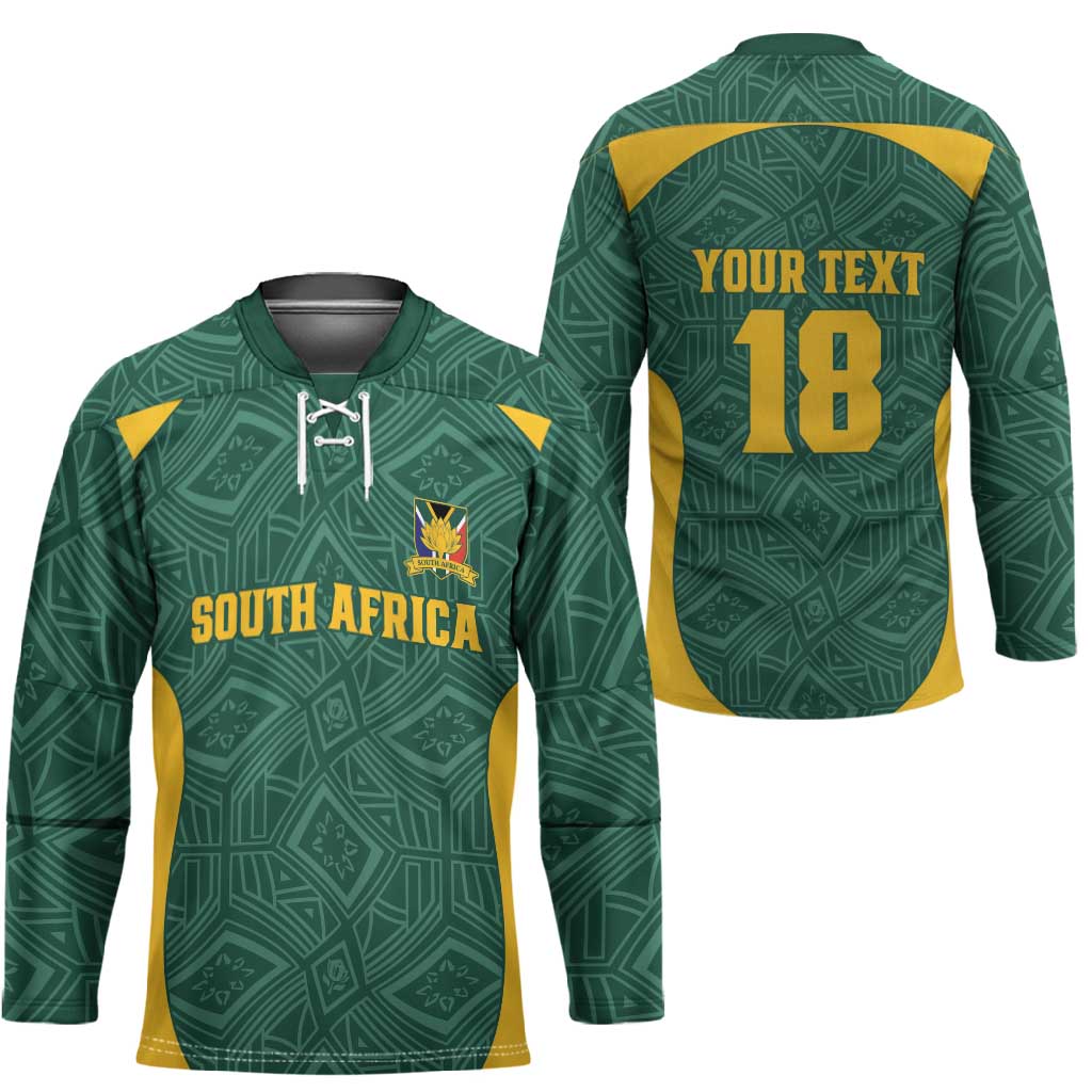 Custom South Africa Soccer Hockey Jersey Bafana Bafana Spirit African Pattern - Wonder Print Shop