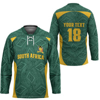 Custom South Africa Soccer Hockey Jersey Bafana Bafana Spirit African Pattern - Wonder Print Shop