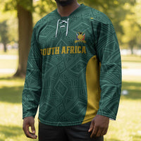 Custom South Africa Soccer Hockey Jersey Bafana Bafana Spirit African Pattern - Wonder Print Shop
