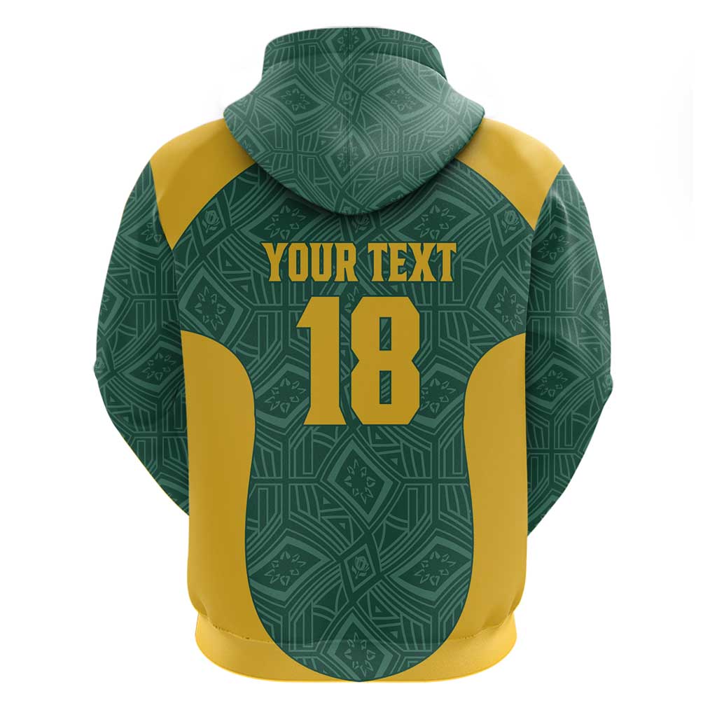 Custom South Africa Soccer Hoodie Bafana Bafana Spirit African Pattern - Wonder Print Shop