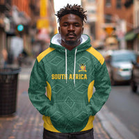 Custom South Africa Soccer Hoodie Bafana Bafana Spirit African Pattern - Wonder Print Shop