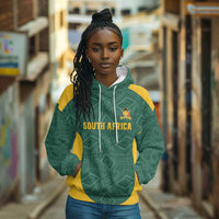 Custom South Africa Soccer Hoodie Bafana Bafana Spirit African Pattern - Wonder Print Shop