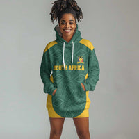 Custom South Africa Soccer Hoodie Dress Bafana Bafana Spirit African Pattern - Wonder Print Shop
