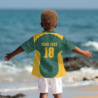 Custom South Africa Soccer Kid Hawaiian Shirt Bafana Bafana Spirit African Pattern - Wonder Print Shop