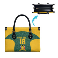 Custom South Africa Soccer Leather Bag Bafana Bafana Spirit African Pattern - Wonder Print Shop