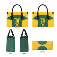 Custom South Africa Soccer Leather Bag Bafana Bafana Spirit African Pattern - Wonder Print Shop