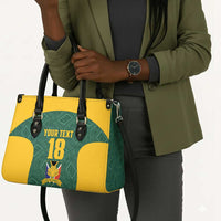 Custom South Africa Soccer Leather Bag Bafana Bafana Spirit African Pattern - Wonder Print Shop