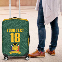 Custom South Africa Soccer Luggage Cover Bafana Bafana Spirit African Pattern - Wonder Print Shop