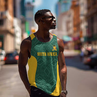 Custom South Africa Soccer Men Tank Top Bafana Bafana Spirit African Pattern - Wonder Print Shop