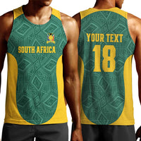 Custom South Africa Soccer Men Tank Top Bafana Bafana Spirit African Pattern - Wonder Print Shop