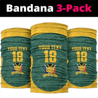 Custom South Africa Soccer Neck Gaiter Bafana Bafana Spirit African Pattern - Wonder Print Shop