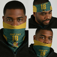 Custom South Africa Soccer Neck Gaiter Bafana Bafana Spirit African Pattern - Wonder Print Shop