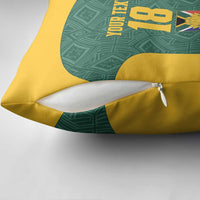 Custom South Africa Soccer Pillow Cover Bafana Bafana Spirit African Pattern - Wonder Print Shop
