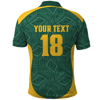 Custom South Africa Soccer Polo Shirt Bafana Bafana Spirit African Pattern - Wonder Print Shop