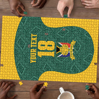 Custom South Africa Soccer Puzzle Bafana Bafana Spirit African Pattern - Wonder Print Shop