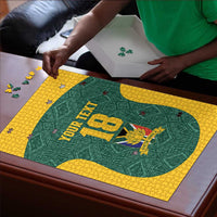 Custom South Africa Soccer Puzzle Bafana Bafana Spirit African Pattern - Wonder Print Shop