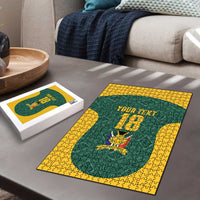 Custom South Africa Soccer Puzzle Bafana Bafana Spirit African Pattern - Wonder Print Shop