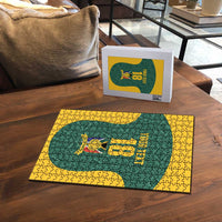 Custom South Africa Soccer Puzzle Bafana Bafana Spirit African Pattern - Wonder Print Shop