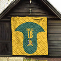 Custom South Africa Soccer Quilt Bafana Bafana Spirit African Pattern - Wonder Print Shop