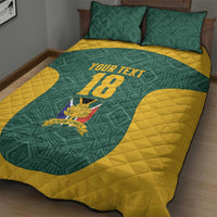 Custom South Africa Soccer Quilt Bed Set Bafana Bafana Spirit African Pattern - Wonder Print Shop