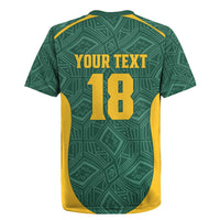 Custom South Africa Soccer Rugby Jersey Bafana Bafana Spirit African Pattern - Wonder Print Shop
