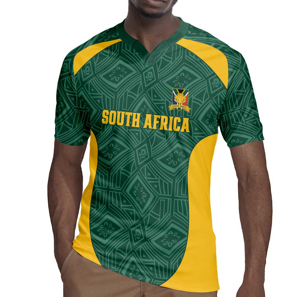 Custom South Africa Soccer Rugby Jersey Bafana Bafana Spirit African Pattern - Wonder Print Shop