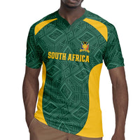 Custom South Africa Soccer Rugby Jersey Bafana Bafana Spirit African Pattern - Wonder Print Shop