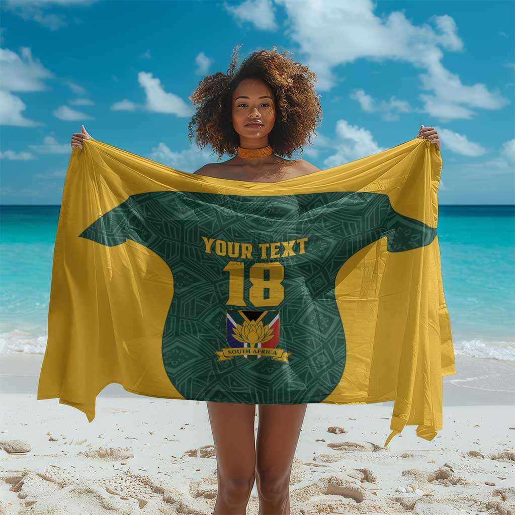 Custom South Africa Soccer Sarong Bafana Bafana Spirit African Pattern - Wonder Print Shop