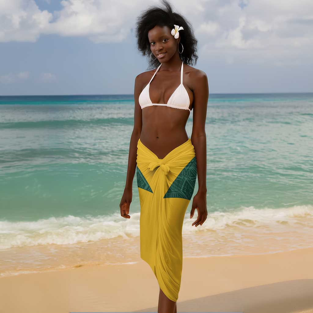 Custom South Africa Soccer Sarong Bafana Bafana Spirit African Pattern - Wonder Print Shop