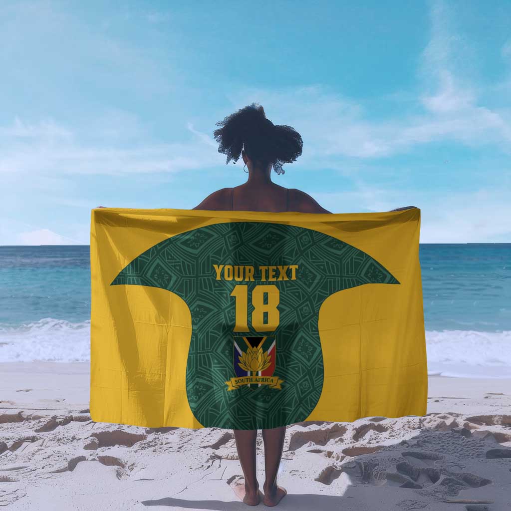 Custom South Africa Soccer Sarong Bafana Bafana Spirit African Pattern - Wonder Print Shop