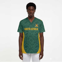 Custom South Africa Soccer Scrub Top Bafana Bafana Spirit African Pattern - Wonder Print Shop