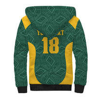Custom South Africa Soccer Sherpa Hoodie Bafana Bafana Spirit African Pattern - Wonder Print Shop