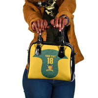 Custom South Africa Soccer Shoulder Handbag Bafana Bafana Spirit African Pattern - Wonder Print Shop