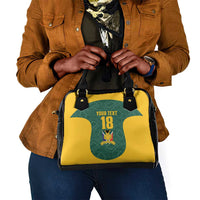 Custom South Africa Soccer Shoulder Handbag Bafana Bafana Spirit African Pattern - Wonder Print Shop