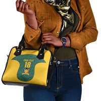 Custom South Africa Soccer Shoulder Handbag Bafana Bafana Spirit African Pattern - Wonder Print Shop