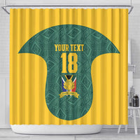 Custom South Africa Soccer Shower Curtain Bafana Bafana Spirit African Pattern - Wonder Print Shop