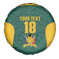 Custom South Africa Soccer Spare Tire Cover Bafana Bafana Spirit African Pattern - Wonder Print Shop