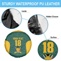 Custom South Africa Soccer Spare Tire Cover Bafana Bafana Spirit African Pattern - Wonder Print Shop