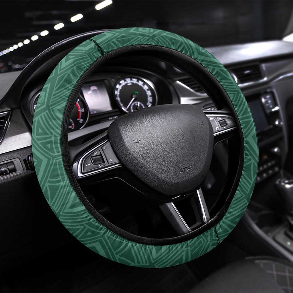 South Africa Soccer Steering Wheel Cover Bafana Bafana Spirit African Pattern - Wonder Print Shop
