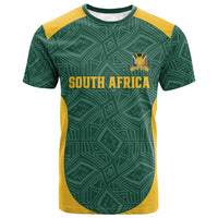 Custom South Africa Soccer T shirt Bafana Bafana Spirit African Pattern - Wonder Print Shop