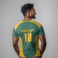 Custom South Africa Soccer T shirt Bafana Bafana Spirit African Pattern - Wonder Print Shop