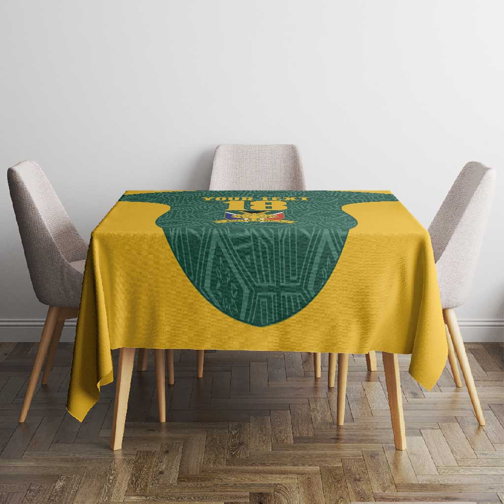 Custom South Africa Soccer Tablecloth Bafana Bafana Spirit African Pattern - Wonder Print Shop