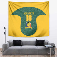 Custom South Africa Soccer Tapestry Bafana Bafana Spirit African Pattern - Wonder Print Shop