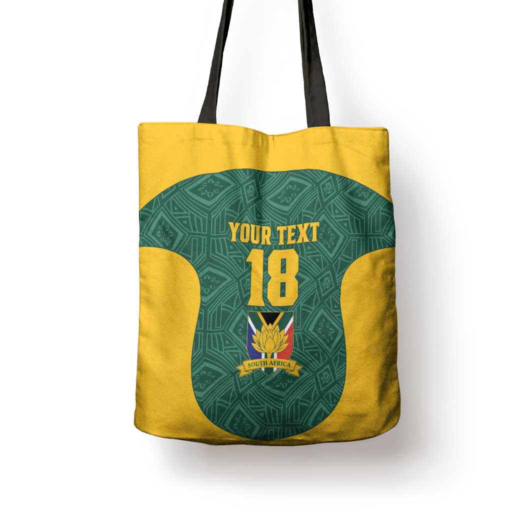 Custom South Africa Soccer Tote Bag Bafana Bafana Spirit African Pattern - Wonder Print Shop
