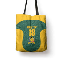 Custom South Africa Soccer Tote Bag Bafana Bafana Spirit African Pattern - Wonder Print Shop
